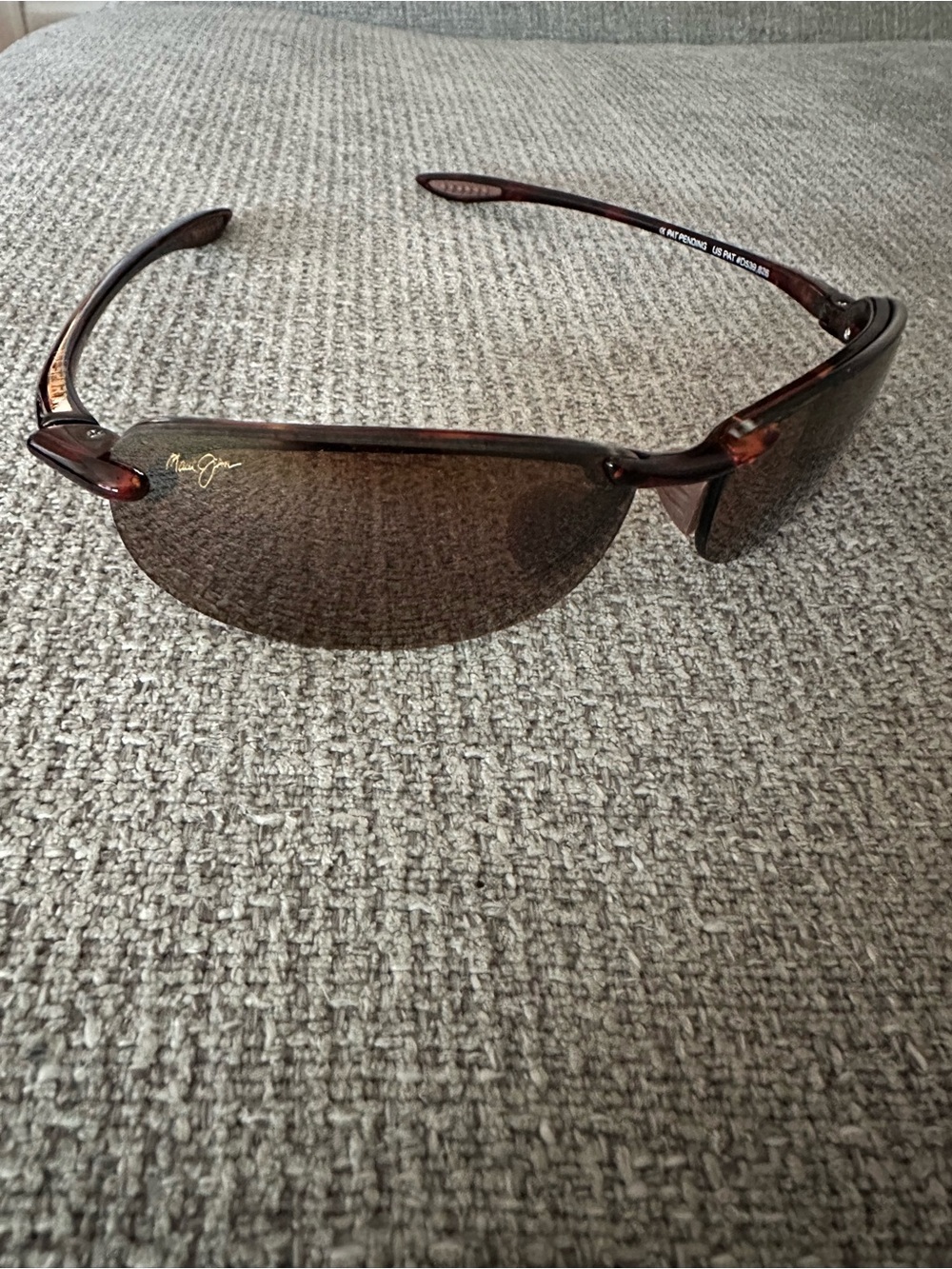 Maui Jim Sport Sunglasses (Brown Tortoise Rimless with Brown Lenses) - Picture 8 of 11
